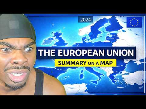 American Reacts to The European Union - Summary on a Map
