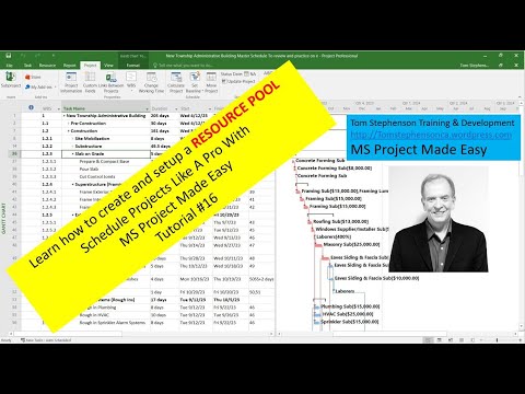 Learn How to Create a Resource Pool Using MS Project Tutorial #16 Microsoft Project Made Easy