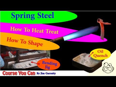 Heat Treat Spring Steel. How to Soften the metal to work on it. How to Harden to revive the spring.