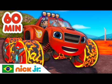 Blaze e os Monster Machines | 1 HORA das corridas mais emocionantes! | Nick Jr. em Português