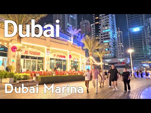 Dubai [4K] Amazing Dubai Marina Walking Tour 🇦🇪