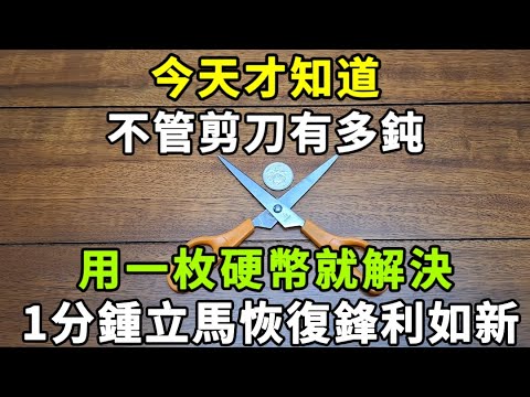 Sharpen Scissors Easily with a Coin - Save Money!