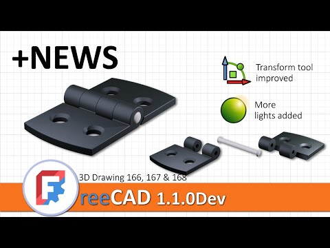 FreeCAD 1.1 with + news: transform tool & light system improved | modeling video