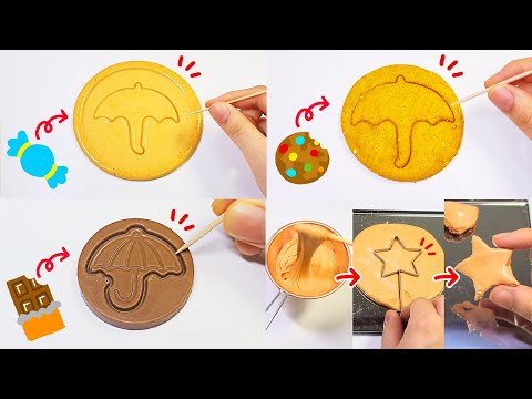 Dalgona Collection Volume 2🔺🍫 (Chocolate, Cookie, Clay Crushing) Various Dalgona Asmr