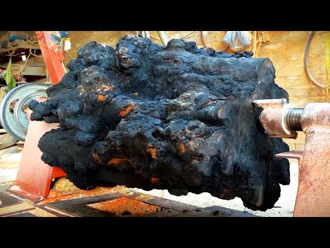The Man with a Crazy Idea  Turning a Monster Tree Log into a Unique Vase