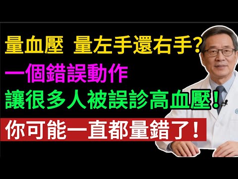 量血壓,左手還右手?90%的人都搞錯!警告:量錯=吃錯藥!教你測出「醫生級」精準血壓!#健康知识#老年健康#健康养生#健康之眼