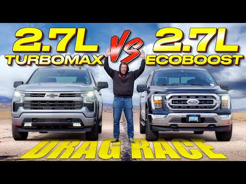 Torque vs HP Drag Race: Is the Chevy Silverado 2.7L TurboMax I-4 FASTER Than the Ford F-150 V6?
