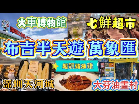 [神州穿梭.深圳#1089] 布吉半天遊 萬象匯 大芬油畫村 火車博物館 七鮮超市 超靚豉油雞 深圳天河城 華潤萬家 小荔園