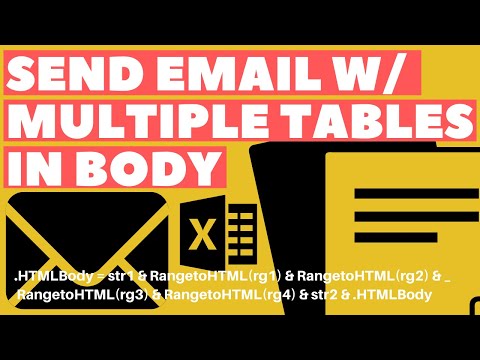 Excel VBA Macro: Send Email With Multiple Tables in Body (Step-by-Step Tutorial)