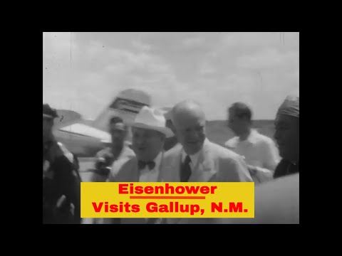 DWIGHT EISENHOWER VISITS GALLUP, NEW MEXICO & PRESIDENT EISENHOWER INAUGURATION PARADE GG36525