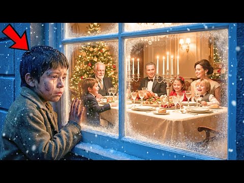 NIÑO POBRE MIRABA LA CENA DE LOS RICOS POR LA VENTANA... EL MILLONARIO LO ECHA, PERO SU RESPUESTA…