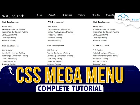 Responsive MEGA MENU Design Using HTML and CSS - Step By Step