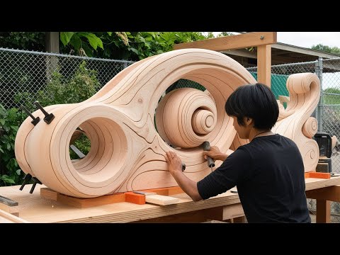 Breaking Design Rules: Stunning Coffee Table with Never-Seen-Before Curved Legs by a Woodworker
