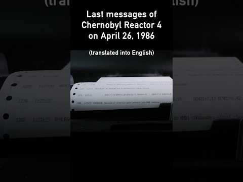 Last Messages of Chernobyl Reactor 4 – April 26, 1986 #chernobyl #horror  #history #chornobyl