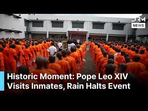 Pope Leo Meets Prisoners in Equatorial Guinea's Bata Prison as Dramatic Rain Interrupts Event | AK1G