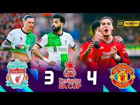 مباراة هستيرية مجنونه 🔥🤯 "مانشستر يونايتد (4-3) ليفربول ⚡️ ربع نهائي كأس الاتحاد الإنجليزي 🔥 4K -UHD