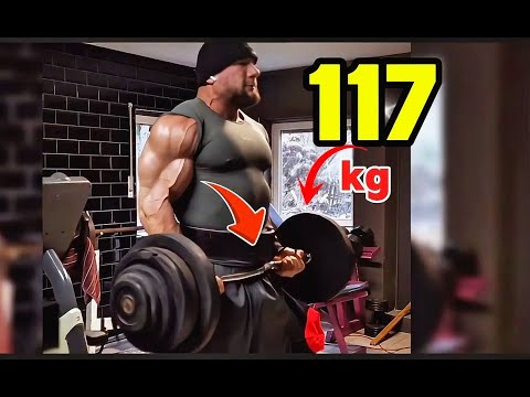 He Is NOT Human... 117kg Strict Curl Attempt (258 lbs)