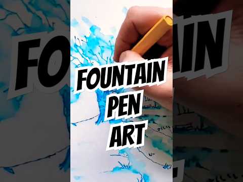 Want to learn fountain pen art? Check out my channel! #fountainpen #Inkart #arttutorial #freelesson