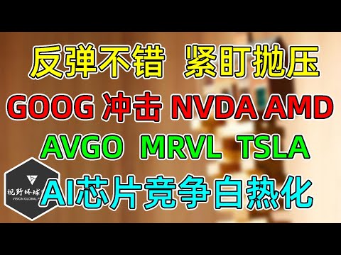 美股 反弹不错，紧盯抛压！AI芯片竞争白热化！GOOG冲击NVDA、AMD！AVGO、MRVL更新！