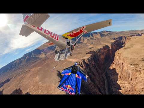 World First: Skydiver Hooks Onto a Plane In A Canyon! 🇺🇸