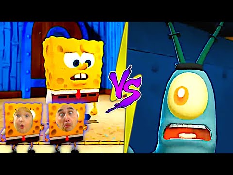 Приключения ГУБКИ БОБА против ПЛАНКТОНА ПАПА ДОЧКА в SpongeBob SquarePants: Battle for Bikini Bottom