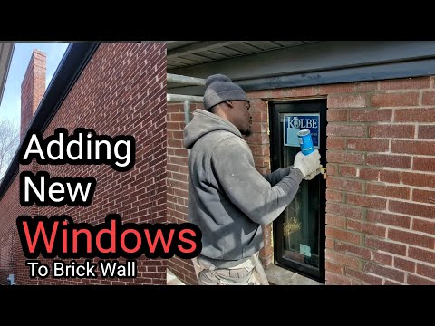 How To Cut and Add a new window In a Brick wall ,Step By Step ,DIY