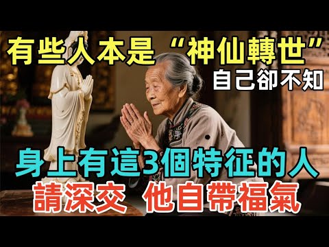 有些人本是“神仙轉世”自己卻不知！身上有這3個特征的人，請深交，他自帶福氣！#佛淨 #佛學 #佛陀 #佛法 #佛教 #修行