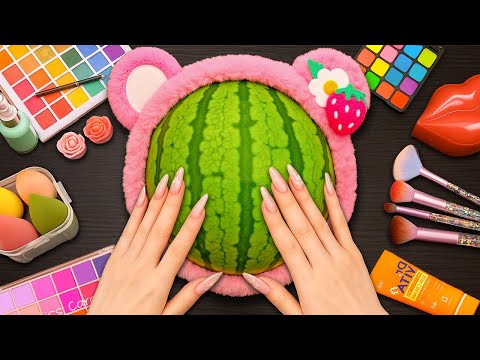 ASMR Makeup on Watermelon (No Talking)