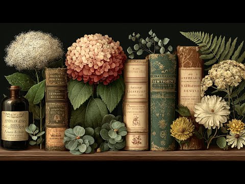 Vintage Books & Blooms TV Art Screensaver for The Frame TV