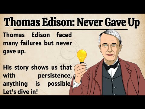 Thomas Edison: Never Gave Up || Learn English Through Story🔥 || Graded Reader || Listening Practice