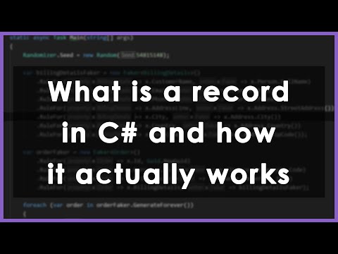 What are record types in C# and how they ACTUALLY work