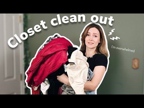 Everything I'm decluttering after I wore all of my clothes + closet reorganize