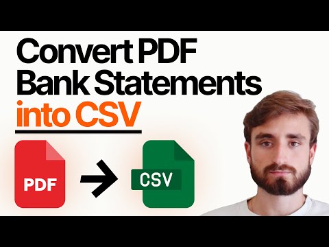 Convert PDF Bank Statements into CSV 100% accuracy