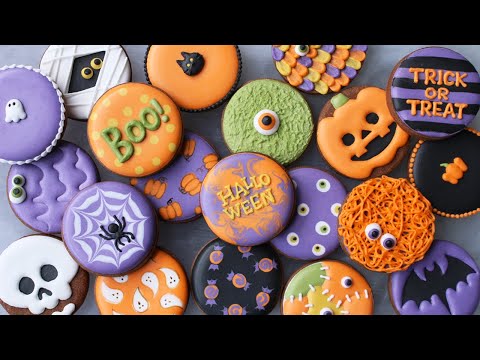 20 Ideas for Halloween Cookies  | Satisfying Cookie Decorating with Royal Icing