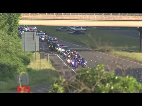 Hundreds of state and local police officers participate in procession for TFC Pelletier