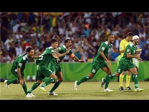 العراق وايران ركﻻت الترجيح واحتفال اللاعبين