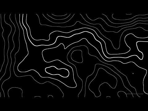 10 Hour Black & White Topographic Map Animation — Ambient 4K OLED Loop for Screensaver & Wallpaper