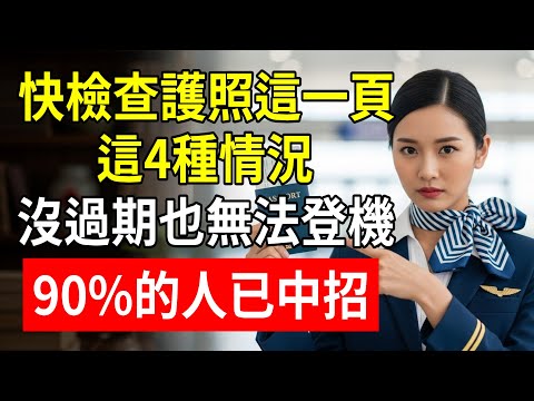 快檢查護照這一頁，這4種情況，沒過期也無法登機，90%的人已中招！#護照過期 #護照有效期 #出國旅遊 #被拒登機 #簽證 #海關 #護照丟了 #空姐揭秘 #琳姐 #幸福百分百