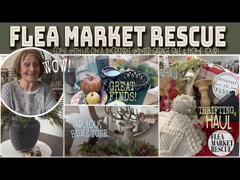 COME WITH US THRIFTING AT A WINTER GARAGE SALE FOR HOME DECOR WE CAN RESELL & ON A HOME TOUR! 2026