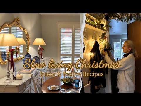 Slow Living Christmas in Our English Home | Hallway Decor & Festive Menu Planning