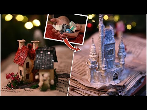 DIY Christmas book decor from scrap!