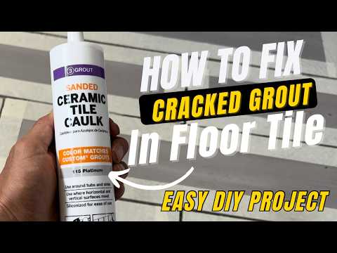 Fixing Cracked Tile Grout with Sanded Caulk Easy!
