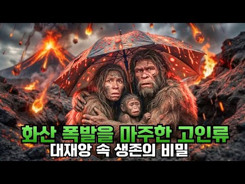 7만 년 전 '지옥의 불꽃': 화산 폭발로 태양이 사라진 날, 인류가 지하로 숨어든 이유#유인원 #원시인 #인류진화 #초기인류 #호모사피엔스 #7만년전 #선사시대 #생존전략