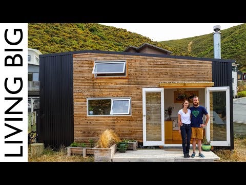 Super Cool DIY Tiny House With HUGE Movie Theatre Loft