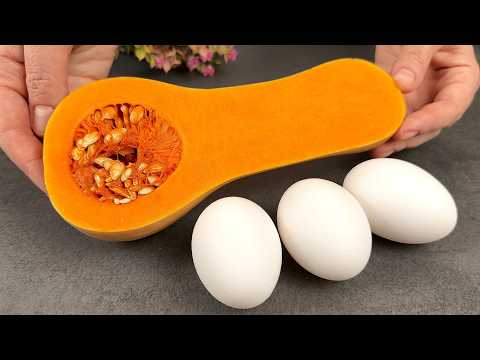 ❗️Einfach Kürbis schneiden und Eier dazugeben! 🔥 Leckerste und schnellste Kürbisrezept!