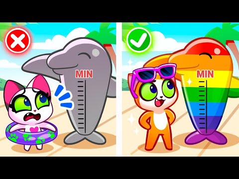 The Tallest Slide Ever 🌊 Water Park and Swimming Pool Safety Rules 🐾