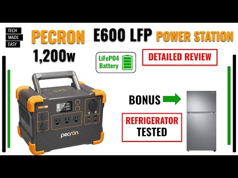 DETAILED Review Pecron E600LFP Power Station Review Solar Generator LFP Lithium Iron Phosphate