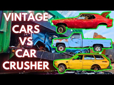I Crushed some VINTAGE Cars & Trucks to Make Room at the Junkyard!