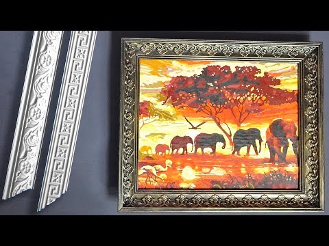 How to make a frame for a picture of the ceiling plinth