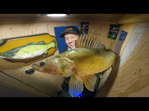 Building The Most Ridiculous Ice Fishing Shack!